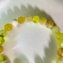 Load image into Gallery viewer, Golden Prehnite Green Nephrite Beads Bracelet 金色葡萄石和田玉碧玉手串
