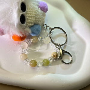 Serpentine Beads Ornament Key Ring Bag Charm 岫玉挂饰钥匙扣包挂