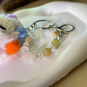 Serpentine Beads Ornament Key Ring Bag Charm 岫玉挂饰钥匙扣包挂