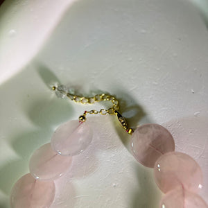 Rose Quartz Beads Bracelet 粉水晶珠链手链