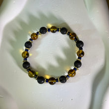 将图片加载到图库查看器，Amber Lava Beads Bracelet 药珀琥珀火山石手串
