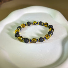 将图片加载到图库查看器，Amber Lava Beads Bracelet 药珀琥珀火山石手串
