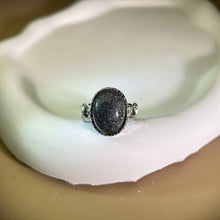 将图片加载到图库查看器，Biotite Quartz Adjustable Ring 黑云母超七水晶镶嵌活口戒指
