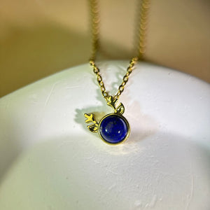 Lapis Lazuli Sika Deer Pendant 青金石镶嵌小鹿吊坠