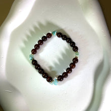 将图片加载到图库查看器，Ruby Garnet Amazonite Beads Bracelet 酒红石榴石天河石手串
