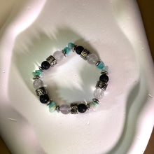 Load image into Gallery viewer, Amethyst Lava Beads Bracelet 紫水晶火山石手串
