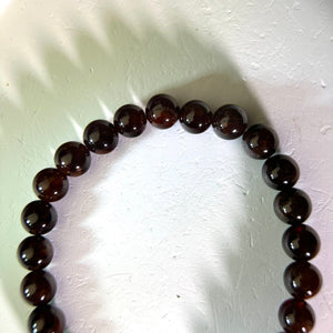 Ruby Garnet Carnelian Beads Bracelet 酒红石榴石粉色盐源玛瑙手串