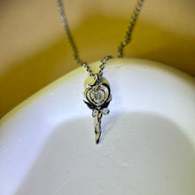 Load image into Gallery viewer, Tanzanite Love Heart Wand Pendant 坦桑石镶嵌爱心权杖吊坠
