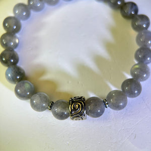 Labradorite Beads Bracelet 拉长石灰月光石手串