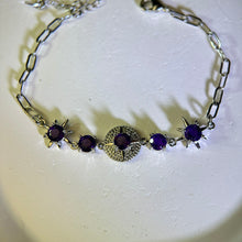 将图片加载到图库查看器，Amethyst Bracelet 紫水晶镶嵌手链
