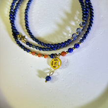 将图片加载到图库查看器，Lapis Lazuli Beads Bracelet 青金石珠链手链
