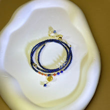 将图片加载到图库查看器，Lapis Lazuli Beads Bracelet 青金石珠链手链
