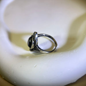 Hypersthene Adjustable Ring 金运石镶嵌活口戒指