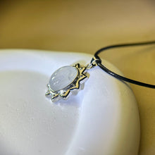 将图片加载到图库查看器，Moonstone Pendant Necklace 月光石冰长石镶嵌吊坠项链
