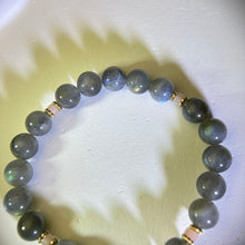 Load image into Gallery viewer, Labradorite Pink Opal Beads Bracelet 拉长石灰月光石粉澳宝手串
