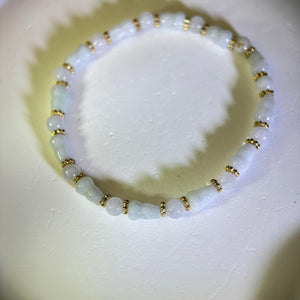 White Jade Guard Beads Bracelet 糯种白色翡翠葫芦手串