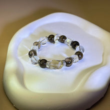 将图片加载到图库查看器，Citrine Clear Quartz Beads Bracelet 黄水晶白水晶手串
