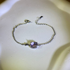 Amethyst Cat Bracelet 紫水晶镶嵌猫头手链