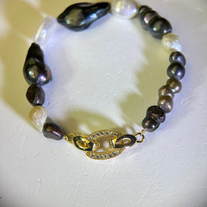 Baroque Freshwater Pearl Beads Bracelet 巴洛克淡水珍珠手链