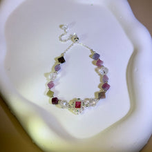 将图片加载到图库查看器，Rainbow Tourmaline Beads Bracelet 彩虹碧玺珠链手链
