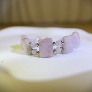 Purple Kunzite Beads Bracelet 紫锂辉珠链手链