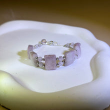 将图片加载到图库查看器，Purple Kunzite Beads Bracelet 紫锂辉珠链手链
