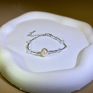 White Freshwater Pearl Bracelet 白色淡水珍珠手链