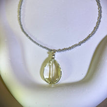 将图片加载到图库查看器，Citrine Pendant Clear Quartz Beads Necklace 黄水晶吊坠白水晶珠链手链
