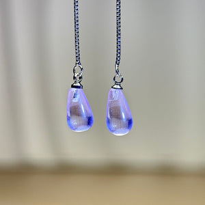 925 Silver Amethyst Earrings 紫水晶镶嵌银耳钩