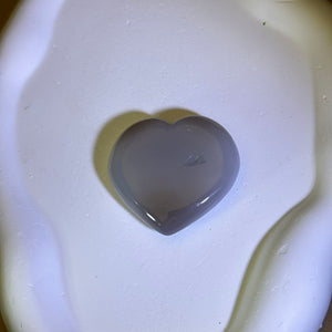 Grey Agate Love Heart 灰玛瑙爱心