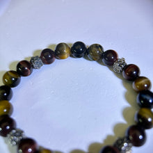 将图片加载到图库查看器，Tiger&#39;s Eye Beads Bracelet 虎眼石手串
