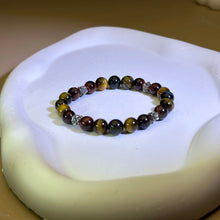 将图片加载到图库查看器，Tiger&#39;s Eye Beads Bracelet 虎眼石手串
