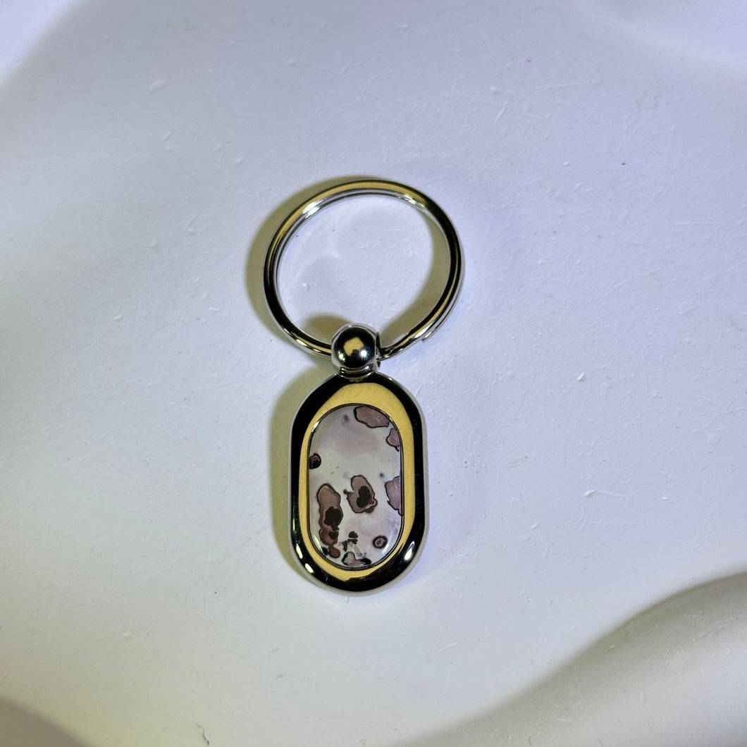 Picture Jasper Ornament Key Ring 图画碧玉挂饰钥匙扣