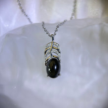 Load image into Gallery viewer, Golden Sheen Obsidian Pendant 金眼黑曜石镶嵌吊坠
