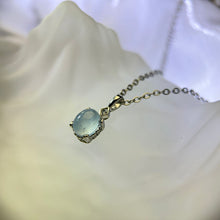 将图片加载到图库查看器，Aquamarine Pendant 海蓝宝镶嵌吊坠
