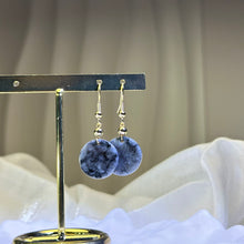 Load image into Gallery viewer, 14K Gold Filled Black Jade Earrings 糯种乌鸡翡翠14K注金耳钩
