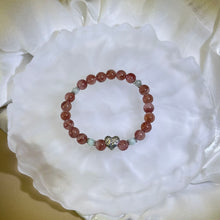 将图片加载到图库查看器，Red Strawberry Quartz Beads Bracelet 红色草莓晶手串
