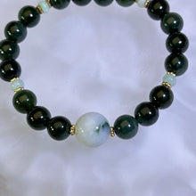 将图片加载到图库查看器，Green Jade Beads Bracelet 糯种翡翠手串
