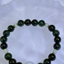 将图片加载到图库查看器，Green Jade Beads Bracelet 糯种翡翠手串
