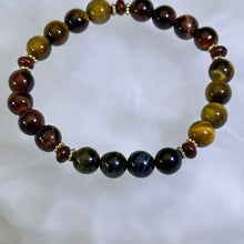 将图片加载到图库查看器，Tiger&#39;s Eye Beads Bracelet 虎眼石手串
