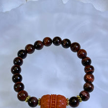 Load image into Gallery viewer, Red Tiger&#39;s Eye Carnelian Beads Bracelet 红色虎眼石南红玛瑙手串
