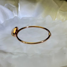 将图片加载到图库查看器，Rose Quartz Adjustable Bangle 粉水晶镶嵌活口手镯
