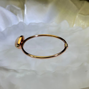 Rose Quartz Adjustable Bangle 粉水晶镶嵌活口手镯