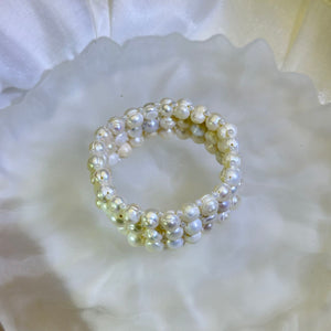 White Freshwater Pearl Beads Bangle 白色淡水珍珠手排