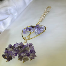 将图片加载到图库查看器，Amethyst Love Heart Tree of Life Ornament Bag Charm Car Charm 紫水晶爱心生命之树挂饰包挂车挂
