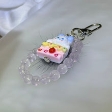 将图片加载到图库查看器，Rose Quartz Beads Ornament Key Charm Bag Charm 粉水晶珠链挂饰钥匙链包挂
