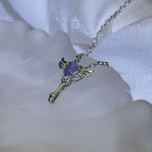 将图片加载到图库查看器，Tanzanite Wand Pendant 坦桑石镶嵌权杖吊坠
