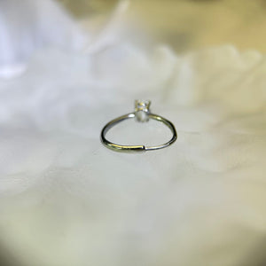 Clear Quartz Adjustable Ring 白水晶镶嵌活口戒指