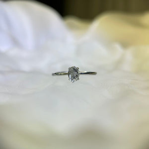 Hekimer Diamond Quartz Adjustable Ring 闪灵钻镶嵌活口戒指