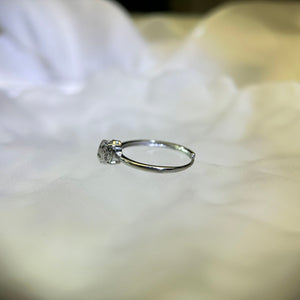 Hekimer Diamond Quartz Adjustable Ring 闪灵钻镶嵌活口戒指